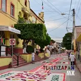 Tapetes enfrente de la presidencia.