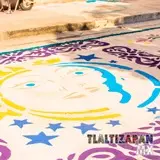 Tapete figura de sol y luna en Tlaltizapán