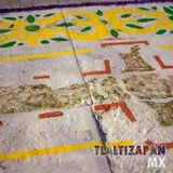 Silueta señor de la misericordia tapetes Tlaltizapán Morelos