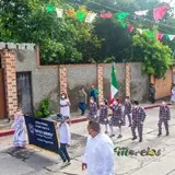 Banderín y escolta a la bandera de la primaria Rafael Ramírez.