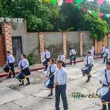 Banda de guerra de la preparatoria UAEM Tlaltizapán.