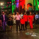 Regresando al H. Ayuntamiento después del recorrido nocturno.