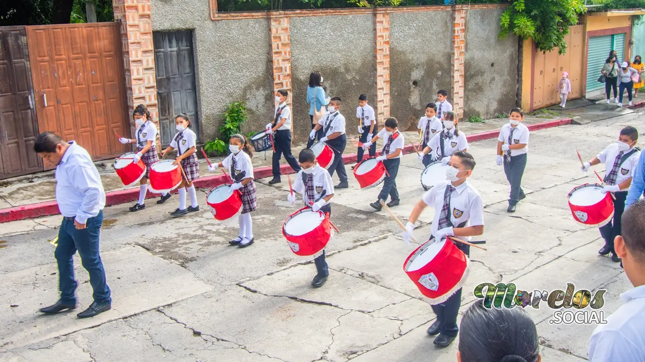 Banda de guerra de la primaria Unión Proletaria.