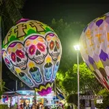 Globos en el festival Miccailhuitl