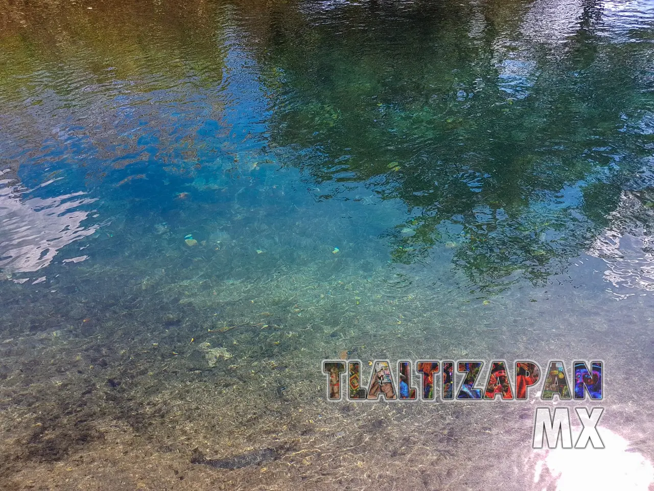 Agua cristalina en el Canal de Tlaltizapan, Morelos.