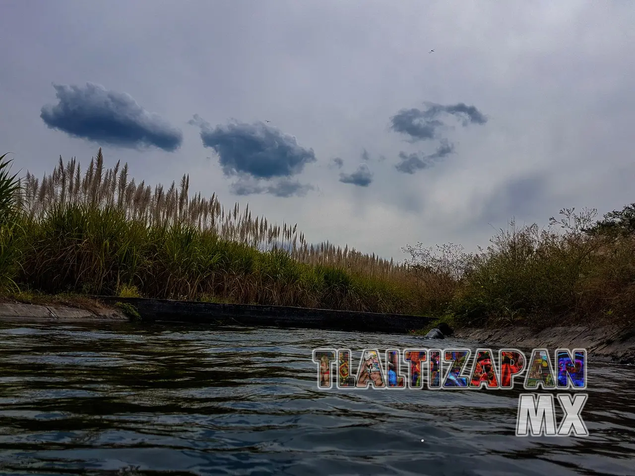 Bello paisaje dentro del canal de Tlaltizapán.