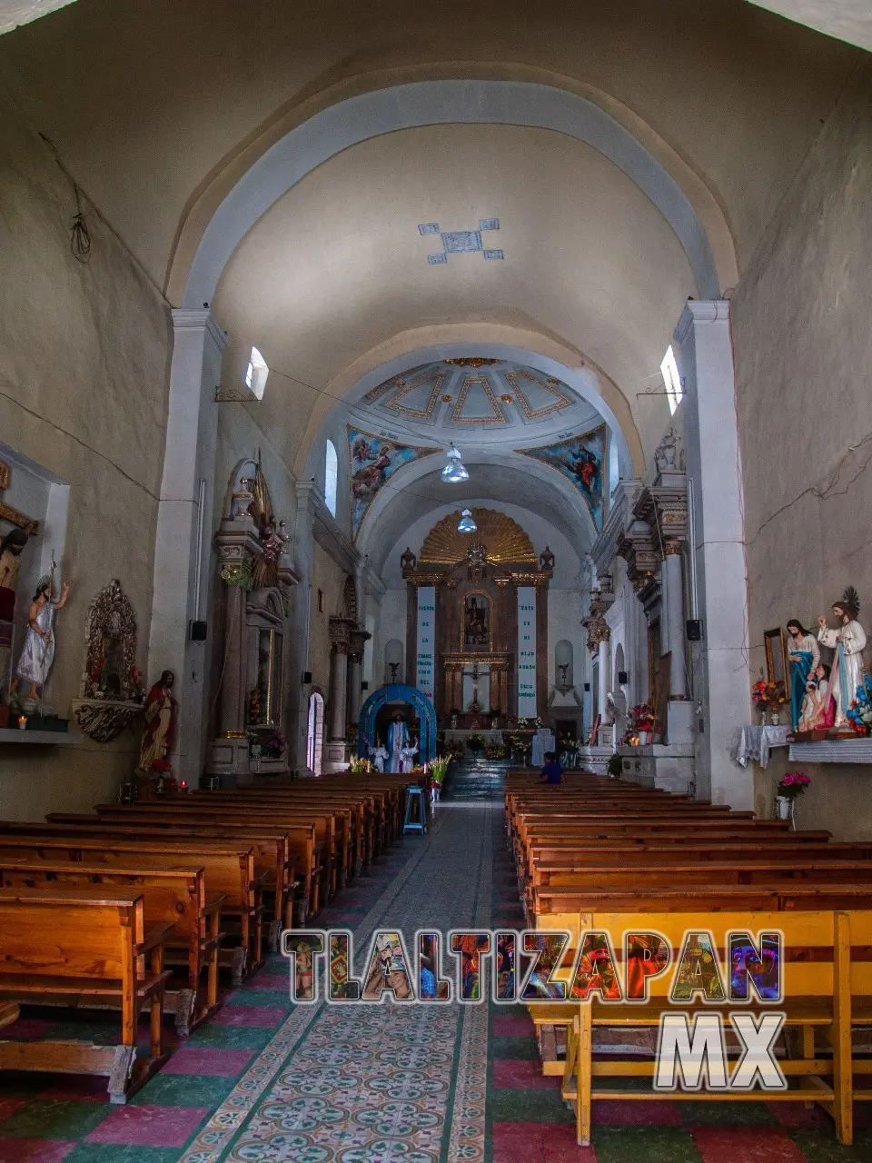 Interior del ex-convento San Miguel Arcángel de Tlaltizapán (Foto 2012)