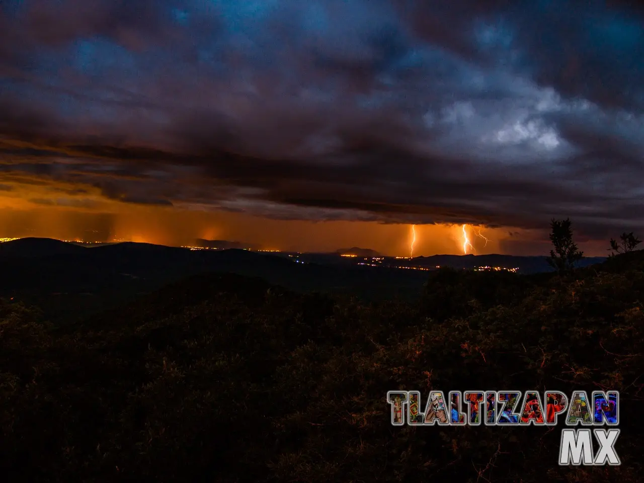 Tormenta eléctrica en la zona sur de Morelos.