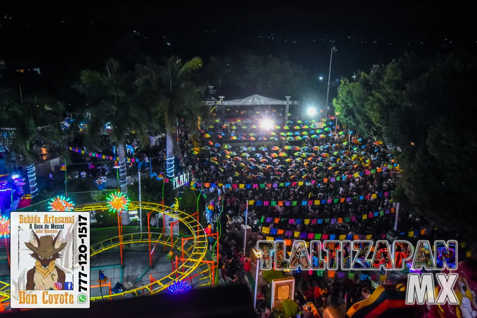 Zocalo de Tlaltizapán visto desde la rueda de la fortuna