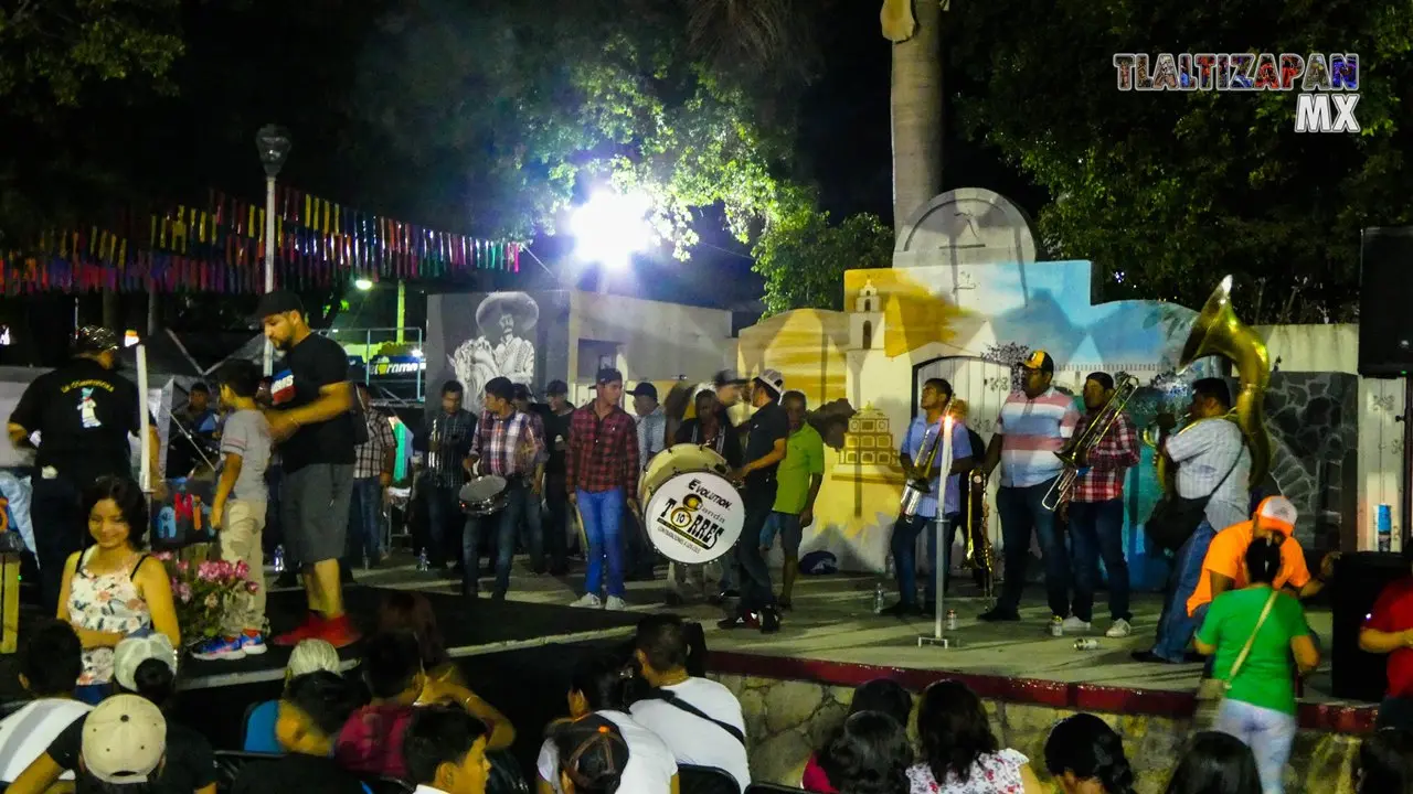 La banda de viento en el centro de Tlaltizapán, Morelos.