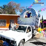 Taller mecanico Arias y micheladas el Taller en el desfile en Tlaltizapán.