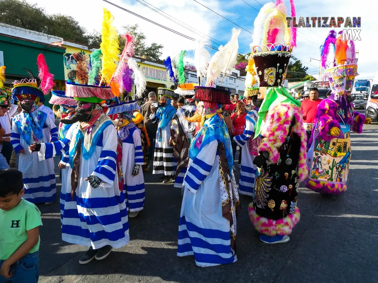 Brincando al son del chinelo en el carnaval de Tlaltizapán.