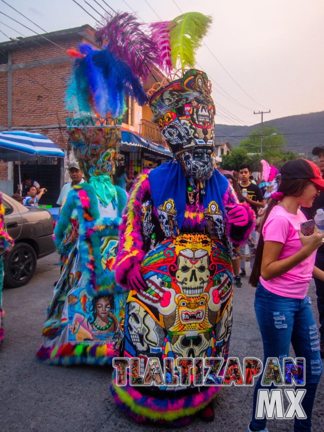 Chinelo alusivo al inframundo en carnaval Alejandra 2022