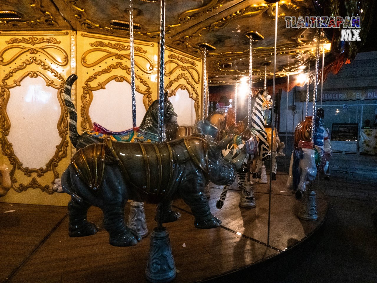 Juegos mecánicos en la feria de Tlaltizapán, Morelos