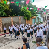 Colegio de bachilleres Tlaltizapán durante desfile Independencia.