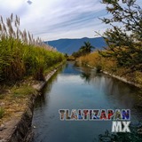 El canal de riego rumbo al cerro de Santa María en Tlaltizapán