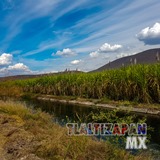 Bello paisaje del canal de riego de Tlaltizapán, Morelos, México.