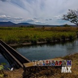 Un bello paisaje del canal de riego de Tlaltizapán, Morelos, México